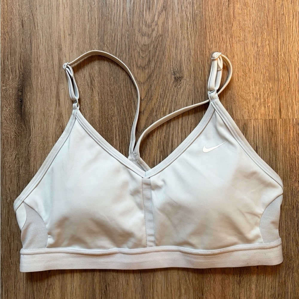 Nike Women's Light Blue Sports Bra Adjustable Straps Light/Medium Support